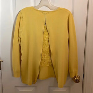 Ann Taylor LOFT Zip Back Sweater size Medium